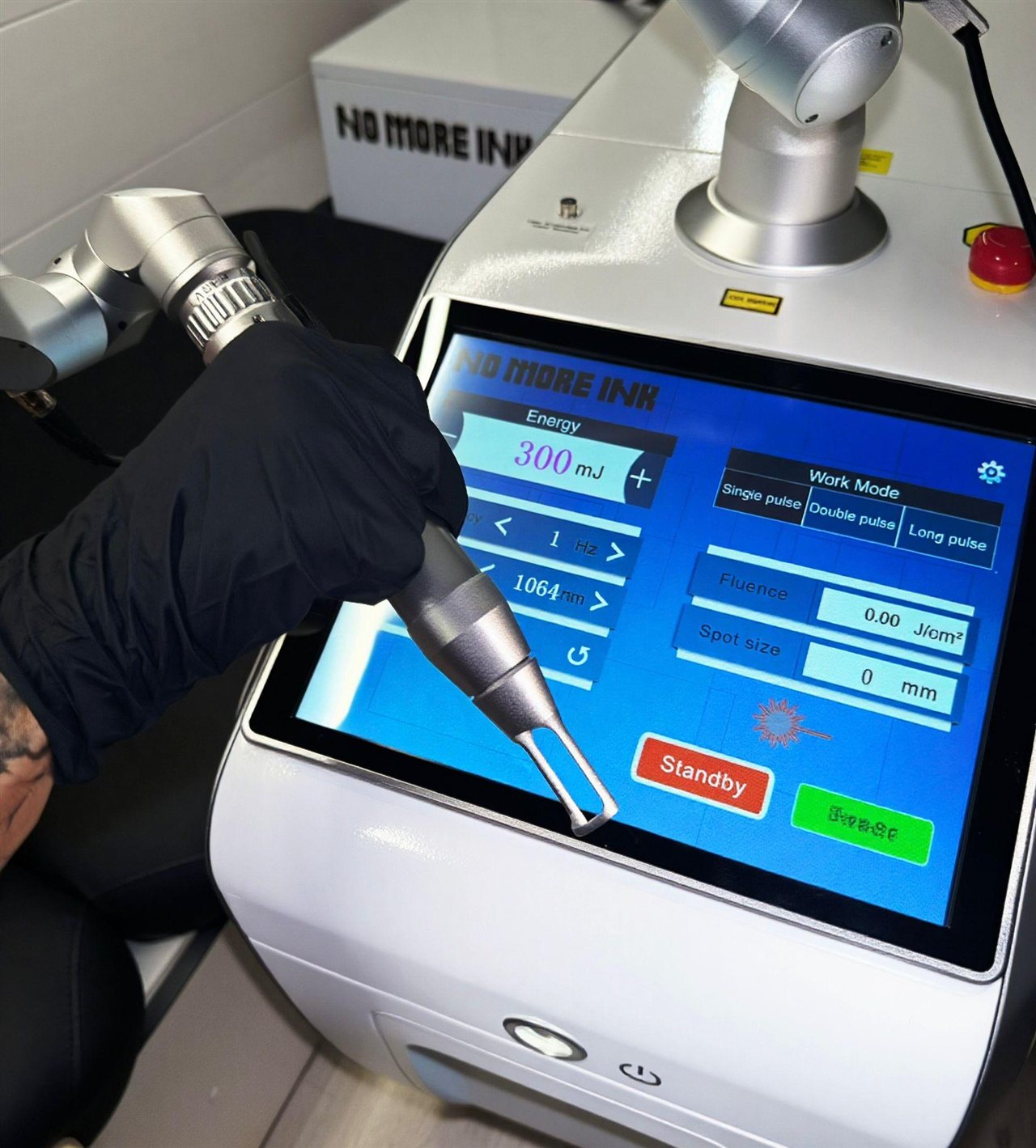No More Ink laser machine and handpiece