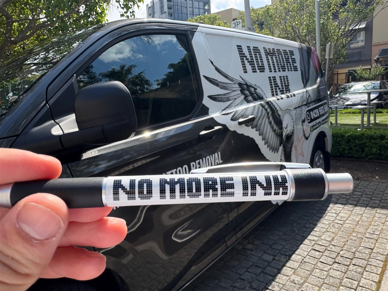 No More Ink branded mobile treatment van
